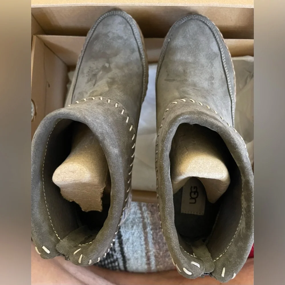 UGG Women’s Taupe Suede Boots - Picture 4 of 9